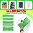 Collectible Trading Card Binder, 400 Pockets Card Holder with 50 Removable Sleeves, Portable Collection Binder Album Book Case Storage, Zipper Card Protective Sleeves for TCG, Sports Card (Nest Cyan)