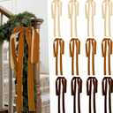 Artmag 12 Pcs Velvet Christmas Large Swag Bows 23.6x15.7 Inch Rustic Staircase Wreath Fireplace Vintage Bows for Christmas Tree Topper Holiday Indoor Outdoor Decor (Multicolor)