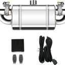 2.5 Inch Valved Muffler Electric Exhaust Cutout with Muffler Cat Back Exhaust System Kit (Dual Valve)