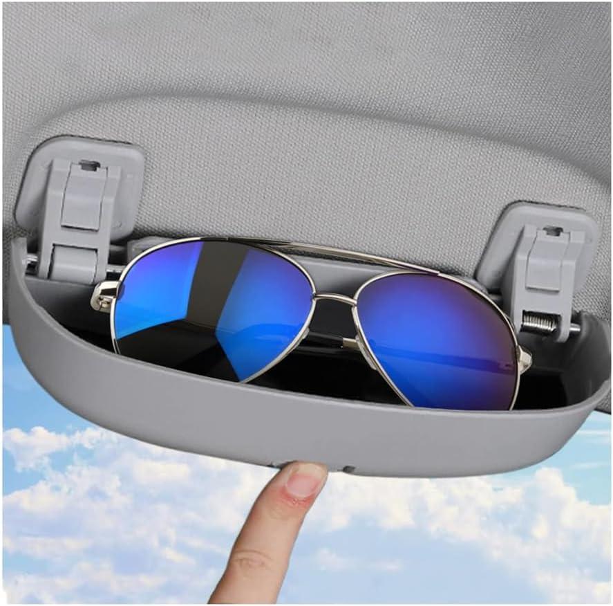 SXCY for 2022-2024 2025 Hyundai Tucson Santa Cruz Glasses Holder Box Custom Fit 2022-2024 2025 Tucson Santa Cruz Interior Accessories for Hyundai Sunglasses Case Holder Handle Replaced Storage (Gray)