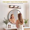Bathroom Vanity Light, 3-Light 24 Inch Matte Black 5CCT 2700-6500K LED Bathroom Light Fixtures Over Mirror, Vanity Lighting Modern Bath Wall Sconce for Mirror Bedroom Living Room