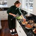 STQ Women's Slippers Indoor with Slip on Cozy House Shoes Non Slip Warm Loafers (Black)