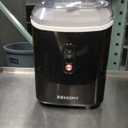 Nugget Ice Maker Countertop with Handle, Ready in 6 Mins, 34lbs Per Day, Removable Top Cover, Auto-Cleaning, Portable Sonic Ice Maker with Basket and Scoop, for Home/Party/RV/Camping (Black) 