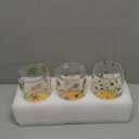 3 Pcs Christmas Glass Storage Jars with Airtight Bamboo Lid 3 Style 18.6 oz Xmas Clear Decorative Canisters Set for Winter Home Kitchen Countertop Christmas Party Supply (Candy Cane Design)