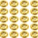 DECHOUS 20Pcs Floating Wick Holders for Oil Lamps Aluminum Round Floating Wick Discs Golden Buddhist Oil Lamps Holders for Temple Oil Candles