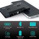 Elook Car Audio Receiver, Bluetooth Cassette Receiver Tape Aux Adapter Player with Bluetooth 5.0
