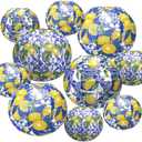 10 Pcs Amalfi Coast Paper Lantern Kit Capri Positano Lemon Party Lemon Supplies Summer Mediterranean Decorations Lemon Pattern for Wedding Baby Shower Birthday Party Decorations Home Decor