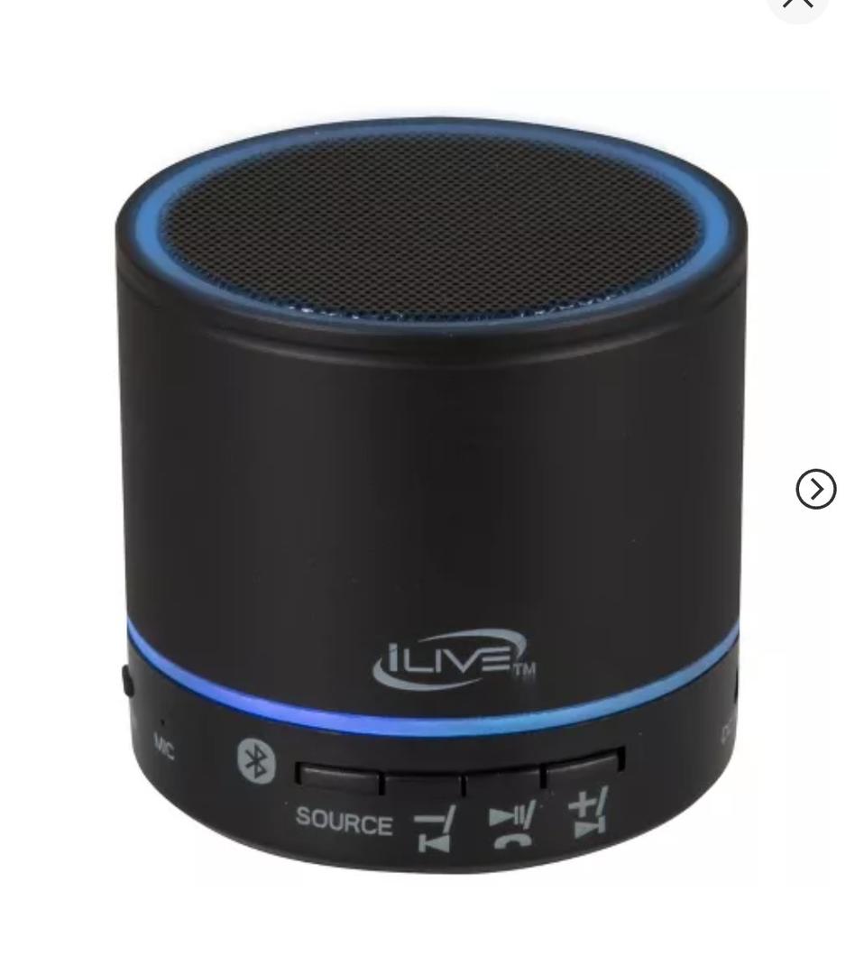 iLive - Portable Bluetooth Speaker - Black, Color Changing