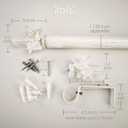 1-1/8 Inch Diameter Aged White Curtain Rods with Cherub Finial, 72-144'' Telescoping Single Curtain Rods for window width 68-140 inch, 1 pack