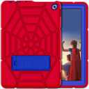 Grifobes (for 13th/11th Generation 2023/2021 Release) All New Kindle Fire HD 10/10 Plus, HD 10 Kids/Kids Pro Tablet, 3-in-1 Heavy Duty Rugged Protective Cover with Stand (Red+Blue)