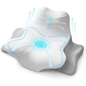 Reading Pillow for Bed,Contour Memory Foam Pillow for Sleeping, Leaning and Lying, Cervical Pillow for Neck Pain Relief, Ergonomic Neck Support Pillow for Side, Back and Stomach Sleeper