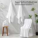 Ferdilan 8 Piece Extra Large Bath Towels Set,2 Oversized 35"x70" Bath Towel Sheets,2 Hand Towels and 4 Washcloths 600 GSM Highly Absorbent Quick Dry Towels Set for Bathroom Hotel White