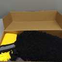 Car Wash Brush with Long Handle, 15Curved Car Cleaning Brush with Replaceable Head Cover, Truck Washing Brush with Telescopic Handle Wash Mop Kit 5PCS (Yellow)