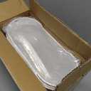 Supteron Bathroom Trash Can with Lid 3.2 Gallon Narrow Trash Can Small Plastic Trash Bin 12 Liter Rectangular Plastic Garbage Can with Press Type Lid for Bedroom Bathroom Milk White