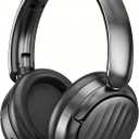 Bluetooth Headphones with Active Noise Cancelling (ANC), Wireless Over Ear Bluetooth Headsets with 35H Playtime, HiFi Stereo Foldable Headphones with Foam Ear Cups for Sports, Travel, Black