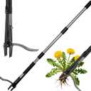 Weed Puller Tool Stand Up Heavy Duty Weed Remover Tool with 45'' Long Handle Weeding Tool & 4-Claw Steel Head,Garden Weed Pulling Tool,Without Bending Design