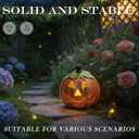 Cast Iron Jack O Lantern Candle Holder, Lighted Pumpkin Decor for Outside, Faux Pumpkin Lantern for Porch, Patio & Tabletop Halloween Decoration