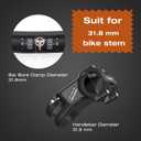 31.8 Bike Handlebar - 25mm, 55mm, 70mm, 90mm,120mm Riser Handlebar - 780mm Aluminium Alloy Mountain Bike Bicycle Handlebars