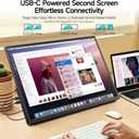 Large Portable Monitor 23.8inch 120Hz USB-C Monitor, Laptop Screen Extender