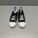 DSWED Kids Canvas Sneakers Lightweight Breathable Shoes High Top Casual Walking Shoes Black Size 4