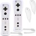 Motion Plus Wii Controllers 2Packs with Nunchucks, Wii Remote Controllers Compatible for wii and Wii U with Built in Motion Plus