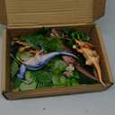 Dinosaur Cake Toppers Dinosaur Figures Model Grass Cake Decorations for Dinosaur Theme Jungle Birthday Supplies (Style 1)