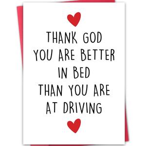4 x Funny Valentines Day Card for Husband Boyfriend, Naughty Valentines Day Gifts for Him (BT-152)