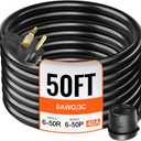 VEVOR Welder Extension Cord 40Amp 50ft 250V, Welding Power Cord with NEMA 6-50 Plug 10 Gauge 3 Prong for MIG,Lincoln,Plasma,Miller,TIG