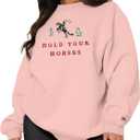 MAPICK Womens Oversized Christian Sweatshirts Fleece Crewneck Sweaters Embroidered GOD IS GOOD Casual Pullover Tops (M)