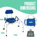 Transfer Bench for Bathtub, Tub Transfer Bench, Swivel Seat,  Minimum Height 22.4 inches  Disabled, 350 LB CAPACITY 