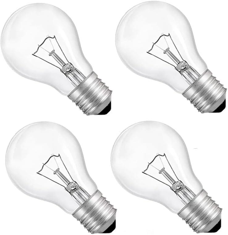 75 Watt Incandescent Light Bulbs, A19 75 WATT Incandescent Bulb Shatter Resistant Rough Service Light Bulb 75 WATTS A19 Shape (4PACK)