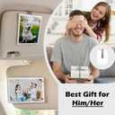 Gift for Boyfriend Husband Girlfriend Car Decorations Interior Picture Holder, Car Visor Photo Clip Magnetic Frame Mother's Day Personalized Photo Gifts Cute Car Decor Accessories 3.5 x 2.4 inch (2 PCS)