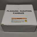 Homemory 48 Pack 3 Flameless Led Floating Candles, 200 Hour White Battery Operate Waterproof Tealights for Cylinder Vases, Centerpieces at Wedding Decor, Party, Pool