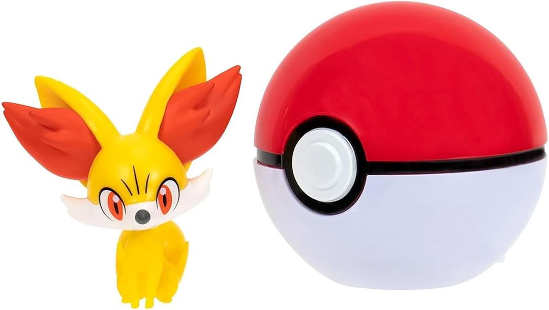Pokmon PKW3132 - Clip 'n'Go Pok Balls - Fynx & Pokball, Official Pokball with 5 cm Figure