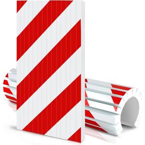 Garage Wall Protector Foam, Wall Column Corner Guard for Parking Garages, Car Door Bumper Protector Reflective Walls Edge Protector Garage Pole Protector Padding for Parking Lot (2, White & Red)