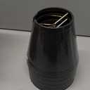 Senmao Home Decor Chandelier Shades Set of 6,Small lamp Shades clip on bulb Gold mirror Hardback, Mini lamp shade with Black Linen Dia 3"Top x 6"Bottom x 5"H (Black, 3x6x5")