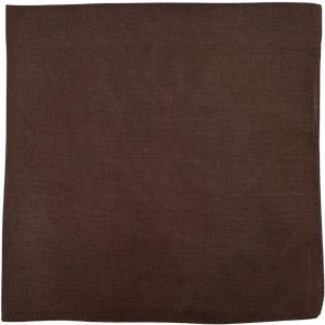 MDSTYLE 100% Cotton Solid Color Bandana for Men & Women 22" x 22" Handkerchief Headband Scarf (Brown)
