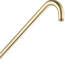 Shower Extension Arm with Flange Uvish 17" Shower Head Riser Pipe, Stainless Steel High Rise Long Neck Shower Head Arm Extender Arm for Rain Shower Head, Standard 1/2" Connection, Brushed Gold
