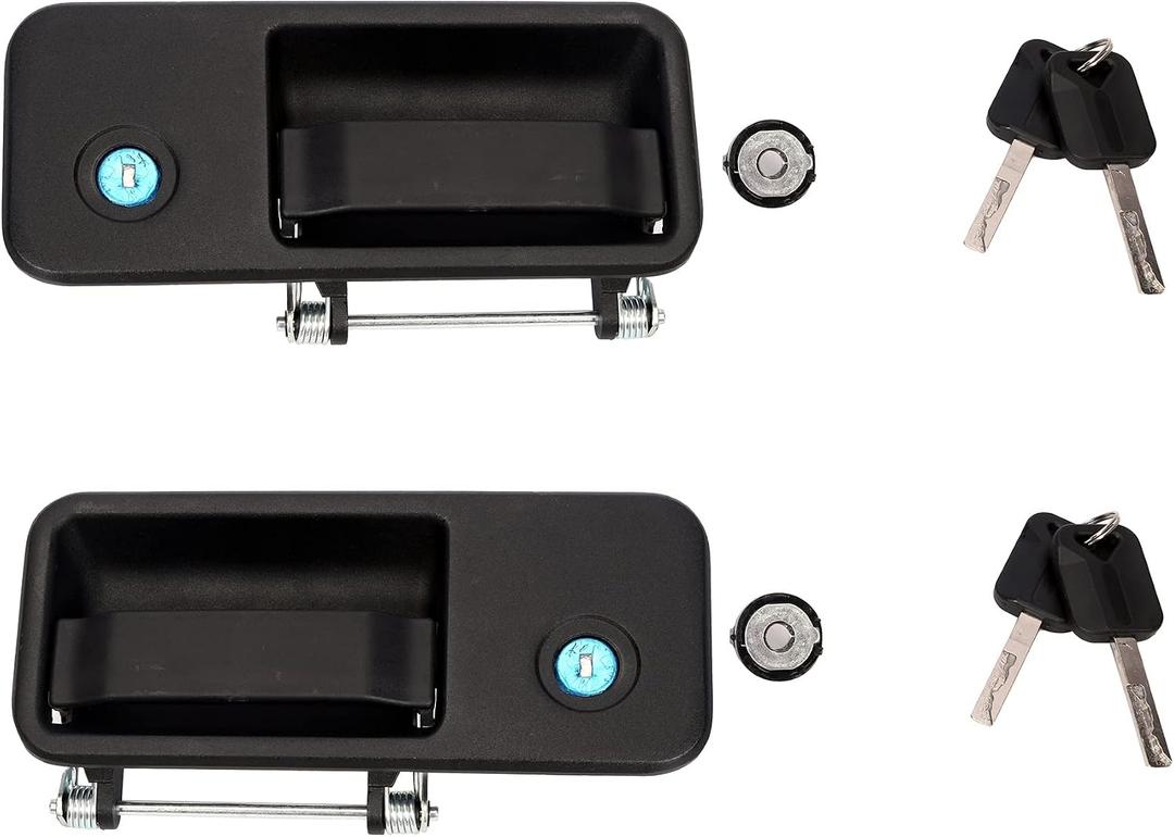 Front Exterior Door Handle with Keys, 1 Pair Outside Left & Right Side Door Handle Set, fits for Volvo VNL Truck, fits for Volvo VHD VN 2004-2018, OE# RH-20398467, LH- 20398466