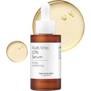 The Face Shop Alltimate Multivita 10% Serum, Vitamin C Face Serum, Brightening & Hydrating Vegan Facial Serum for Sensitive Skin, Dark Spot Correcting Glow Serum, Even Skin Tone, Korean Skin Care