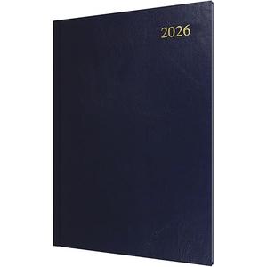 Collins - Essential - 2026 12 Month Calendar Year Planner, Day-To-Page Diary, A4 Hard Cover - Dark Blue (ESSA41.60-26)
