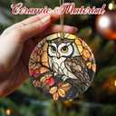 2 x Christmas Ornaments, Owl Ornament, Christmas Tree Ornaments, Xmas Decorations, Holiday Decorations, Gifts for Owl Lovers, Holiday Party Gifts, and Xmas Gift Ideas