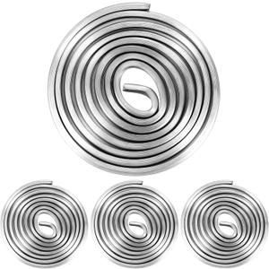 Tandefio 24 Ft 4 Rolls 3/16'' Round Lead U Came, U Channel Lead U Hobby Came Stretcher, Stained Glass Projects Adds Strength & Structure Supply Rolled & Bagged