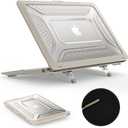 Stock Case for MacBook Pro 16 inch, Shock-Absorbing Protection with Folding Stand &Mouse Pad Case for MacBook Pro 16 inch, Beige