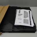 SUPEASY Desk Organizers Metal Desk Magazine File Holder with 16''x12''x12'' 5 Vertical Compartments Rack File Organizer for Office Desktop, Home Workspace, Black Plus (Large)