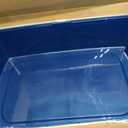 IRIS USA XX-Large Side Entry Cat Litter Box, Open Top Extra Large Litter Box for Big Cats and Multi-Cat Households, High Sided Scatter Shield, Easy to Clean, 30" L x 20" W x 14" H, Navy
