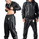 Elite Sports Sauna Suit for Weight Loss Men & Women Boxing MMA Wrestlers Gym Sweat Hoodie Sauna Suits Wrap Full Body Workout (3X-Large, Black)