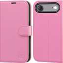 OCASE Compatible with iPhone Air Wallet Case, PU Leather Flip Folio Case with Card Holders RFID Blocking Kickstand [Shockproof TPU Inner Shell] Phone Cover 6.5 Inch 2025, Pink