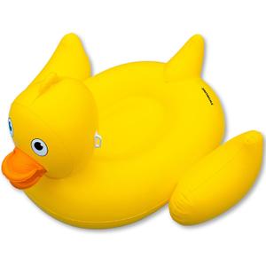 SWIMLINE ORIGINAL 90620 Giant Inflatable Lucky Ducky Pool Float | Oversized Ride-On Float with Stable Legs & Wings | Lounge Floatie Perfect for Parties & Relaxation