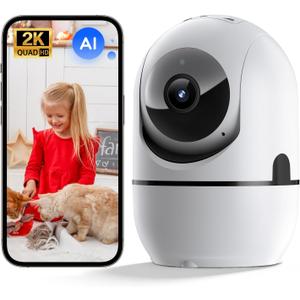 Pan/Tilt Indoor Security Camera, 5G&2.4G WiFi Indoor Cameras Wireless for Home Security, Baby/Pet/Dog/Cat Camera with Phone App, Motion Sensor & Night Vision, 2-Way Audio, TF/Cloud Storage